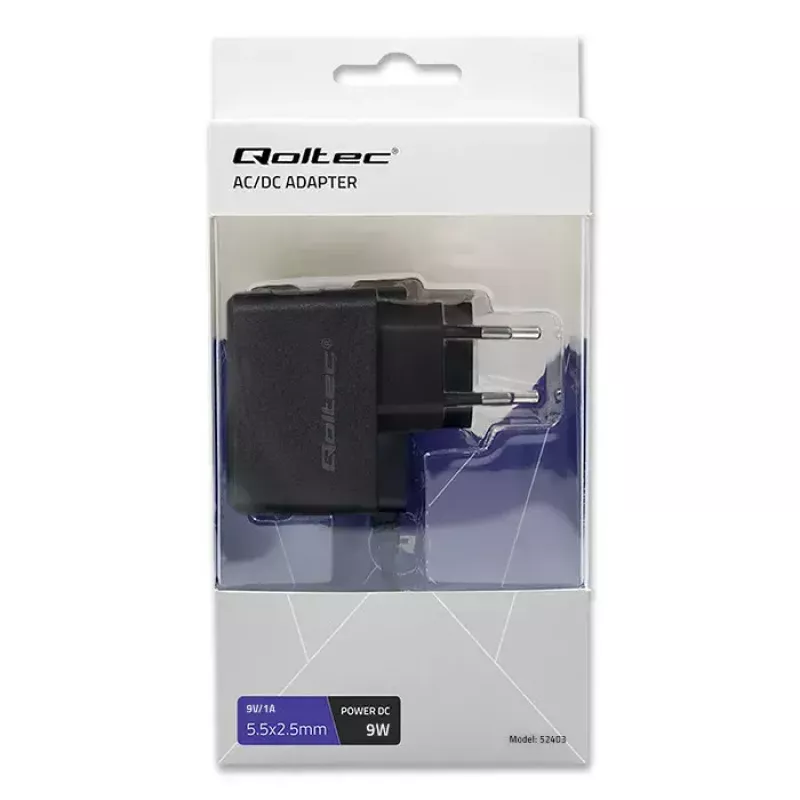 Power Adapter Qoltec 52403 Indoor 9W Black 220-240V
