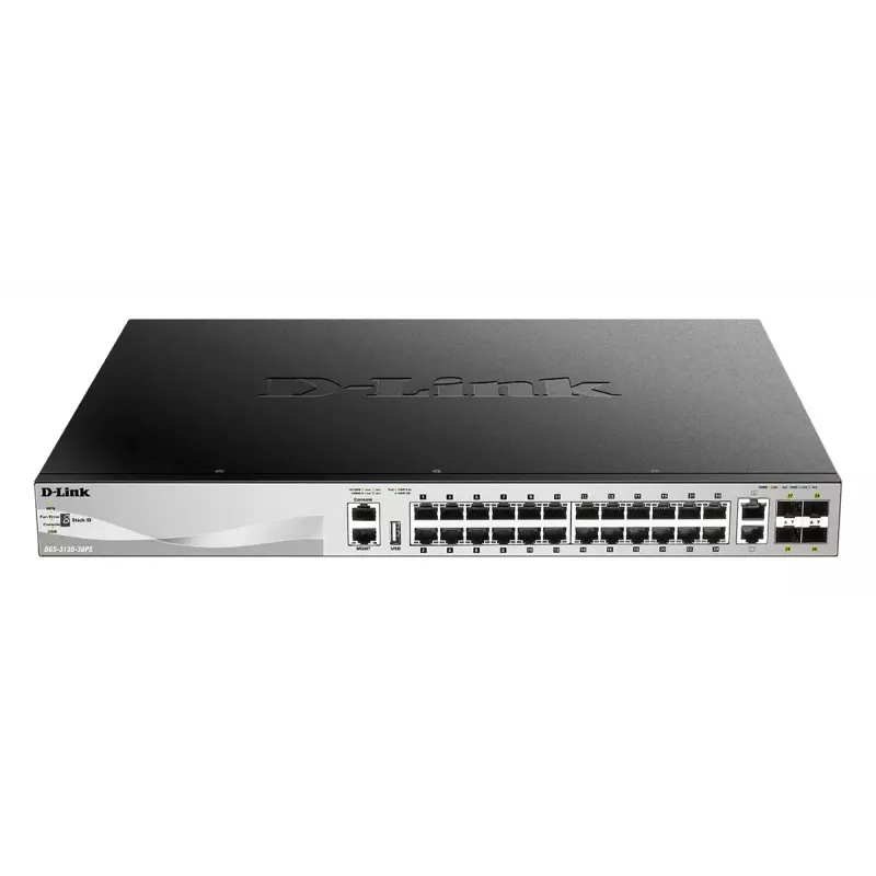 D-Link DGS-3130-30PS/E network switch Managed L3 Gigabit Ethernet (10/100/1000) Power over Ethernet (PoE) Grey