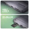 Axagon HMC-6GM2 USB 10Gbps hub USB-A USB-C HDMI M.2 SD/mSD PD 100W USB-C Wired USB 3.2 Gen 2 (3.1 Gen 2) Type-C Grey