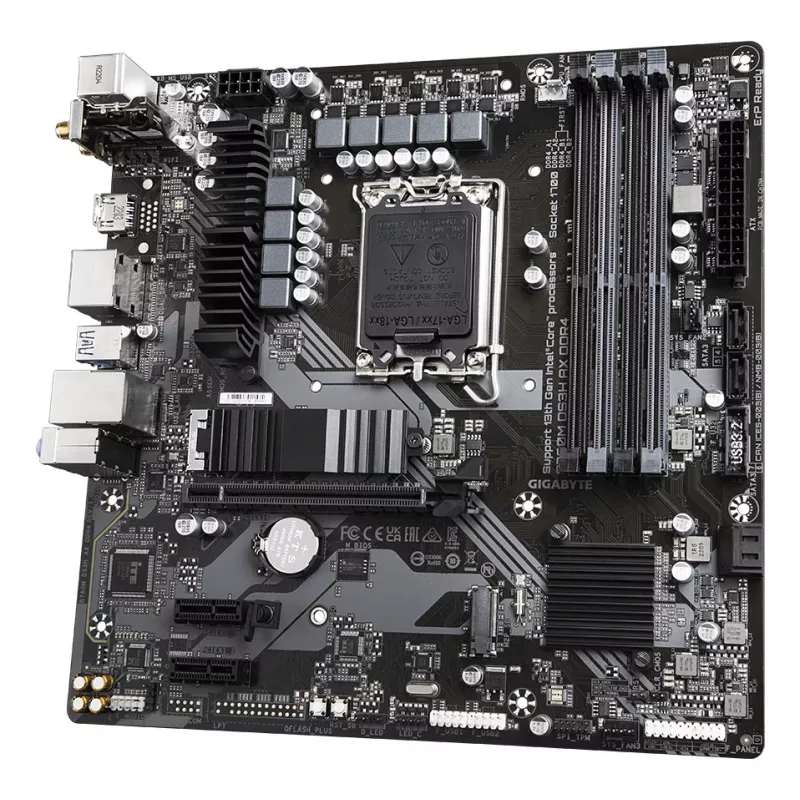 GIGABYTE B760M DS3H AX DDR4 Motherboard - Supports Intel Core 14th Gen CPUs, 6+2+1 Phases Digital VRM, up to 5333MHz DDR4 (OC), 2xPCIe 4.0 M.2, Wi-Fi 6E, 2.5GbE LAN, USB 3.2 Gen2