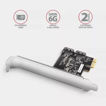 Internal SATA Adapter Axagon PCES-SJ2 PCIe 2 Gbit/s Black