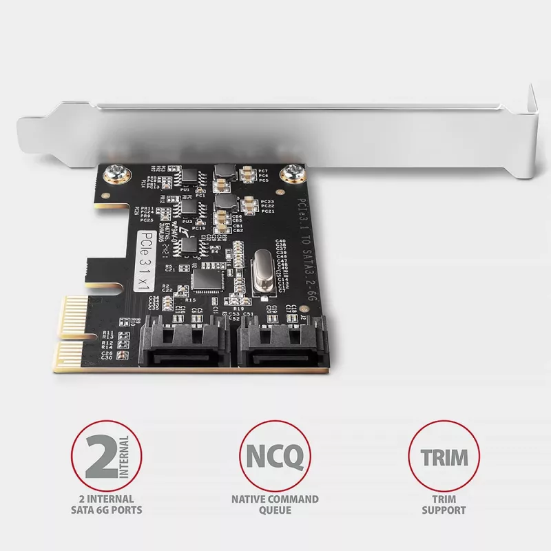 Internal SATA Adapter Axagon PCES-SJ2 PCIe 2 Gbit/s Black