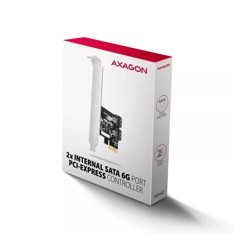 Internal SATA Adapter Axagon PCES-SJ2 PCIe 2 Gbit/s Black