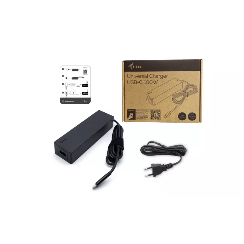 Universal Charger i-tec USB-C PD 3.0 100W Indoor Black