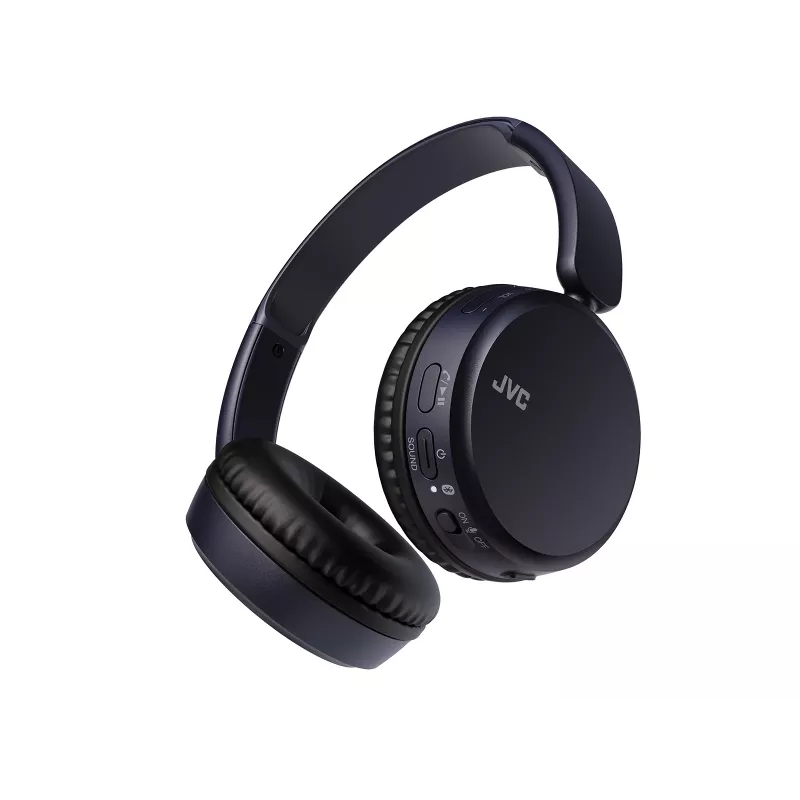 On-ear wireless headphones JVC HA-S36W-A-U — Bluetooth 5.2, 35 h playtime, built-in mic, blue