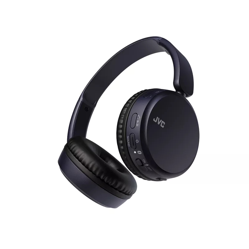 On-ear wireless headphones JVC HA-S36W-A-U — Bluetooth 5.2, 35 h playtime, built-in mic, blue