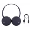On-ear wireless headphones JVC HA-S36W-A-U — Bluetooth 5.2, 35 h playtime, built-in mic, blue