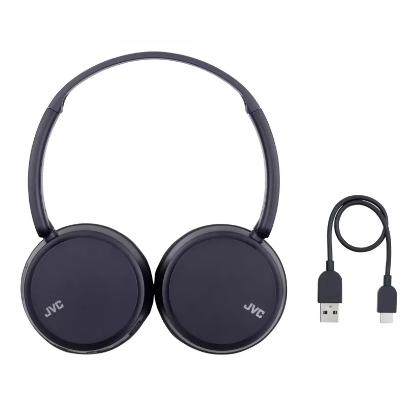 On-ear wireless headphones JVC HA-S36W-A-U — Bluetooth 5.2, 35 h playtime, built-in mic, blue