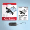 Axagon CRE-SMPC USB-C Smart card/ID card PocketReader smart card reader Indoor USB Type-C Black