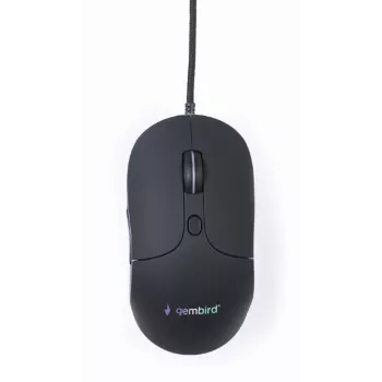 Wired USB Gaming Mouse GEMBIRD MUS-UL-02 — Ambidextrous, 2400 DPI, 6 buttons, Black