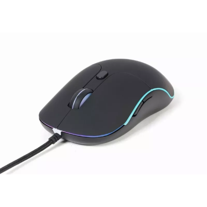 Wired USB Gaming Mouse GEMBIRD MUS-UL-02 — Ambidextrous, 2400 DPI, 6 buttons, Black