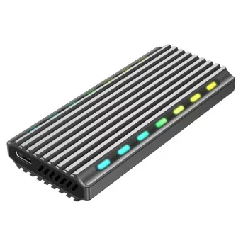 SSD enclosure GEMBIRD EE2280-U3C-03 Black for one M.2 drive, USB 3.2 Gen 2 (10 Gbit/s), USB Type-C, aluminium