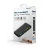 SSD enclosure GEMBIRD EE2280-U3C-03 Black for one M.2 drive, USB 3.2 Gen 2 (10 Gbit/s), USB Type-C, aluminium