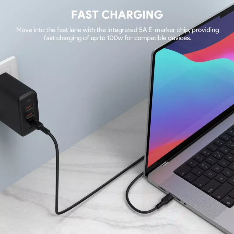 USB Cable AUKEY CB-KCC102 1.8m USB C Black 0.48 Gbit/s