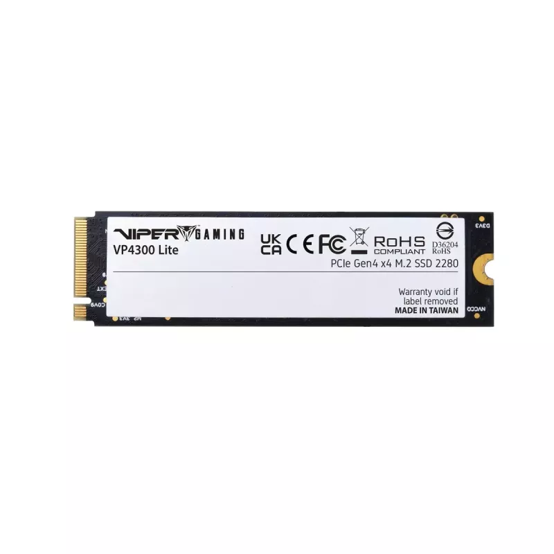 M.2 2280 NVMe SSD PATRIOT VP4300 Lite 4 TB, PCIe 4.0 x4, Read 7400 MB/s, Write 6000 MB/s, NVMe 2.0
