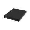 External DVD-RW optical drive Qoltec 51858, USB 2.0 & eSATA, tray load, black, 24x CD / 8x DVD