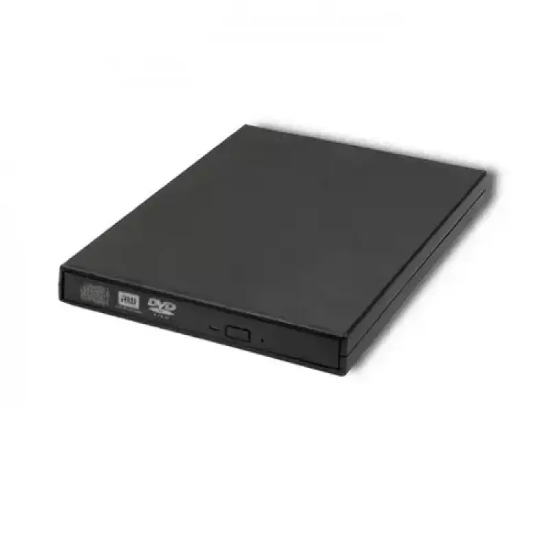 External DVD-RW optical drive Qoltec 51858, USB 2.0 & eSATA, tray load, black, 24x CD / 8x DVD