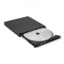 External DVD-RW optical drive Qoltec 51858, USB 2.0 & eSATA, tray load, black, 24x CD / 8x DVD