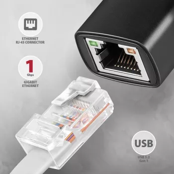 Axagon ADE-AR USB-A 3.2 Gen 1 - Gigabit Ethernet adapter, Realtek 8153