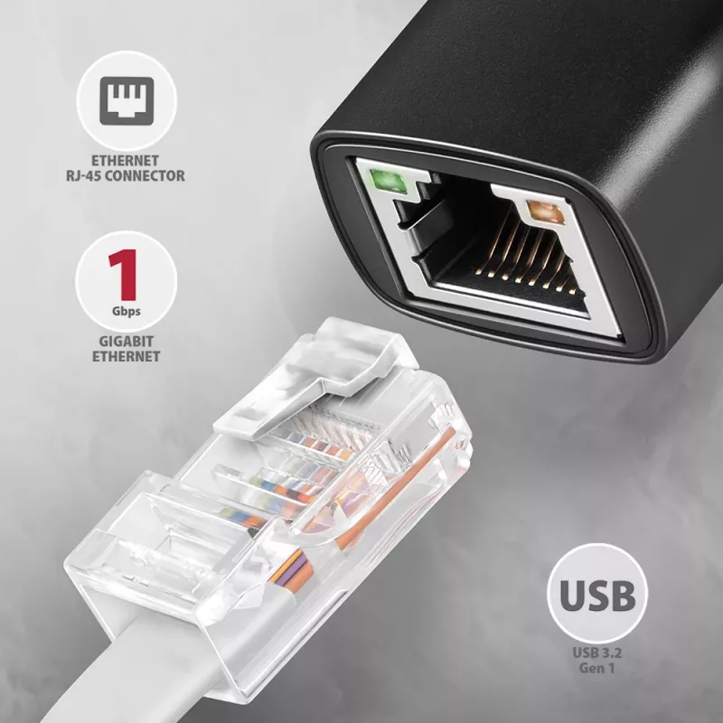 Axagon ADE-ARC USB-C 3.2 Gen 1 - Gigabit Ethernet adapter, Realtek 8153