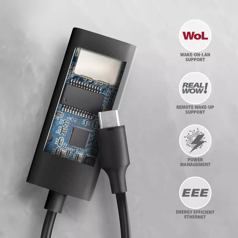 Axagon ADE-ARC USB-C 3.2 Gen 1 - Gigabit Ethernet adapter, Realtek 8153