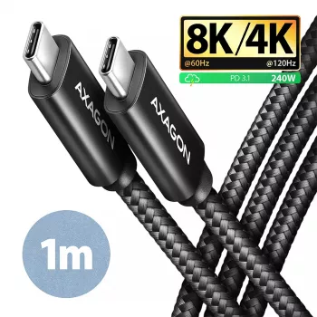 USB Cable Axagon BUCM4X-CM10AB USB4 Gen 3x2 1m Black