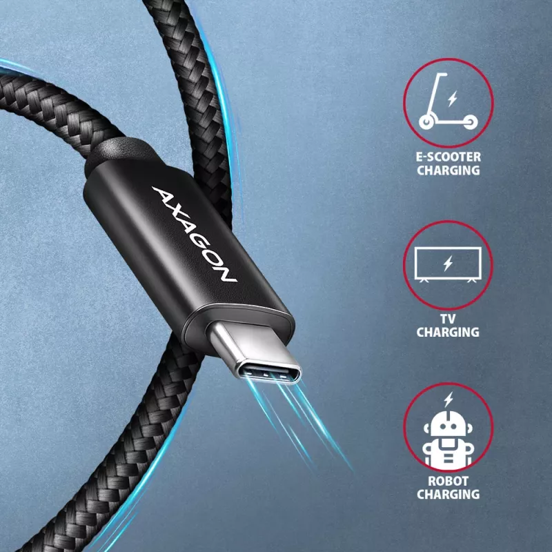 USB Cable Axagon BUCM4X-CM10AB USB4 Gen 3x2 1m Black