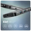 Axagon HMC-5H8K USB 5Gbps hub 2x USB-A USB-C HDMI 8k/30Hz PD 100W kabel USB-C Wired USB 3.2 Gen 1 (3.1 Gen 1) Type-C Grey