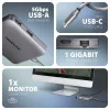 Axagon HMC-5HL USB 5Gbps hub, 2x USB-A, HDMI 4k/60Hz, RJ-45, PD 100W, 20cm USB-C cable