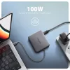 Axagon HMC-5HL USB 5Gbps hub, 2x USB-A, HDMI 4k/60Hz, RJ-45, PD 100W, 20cm USB-C cable