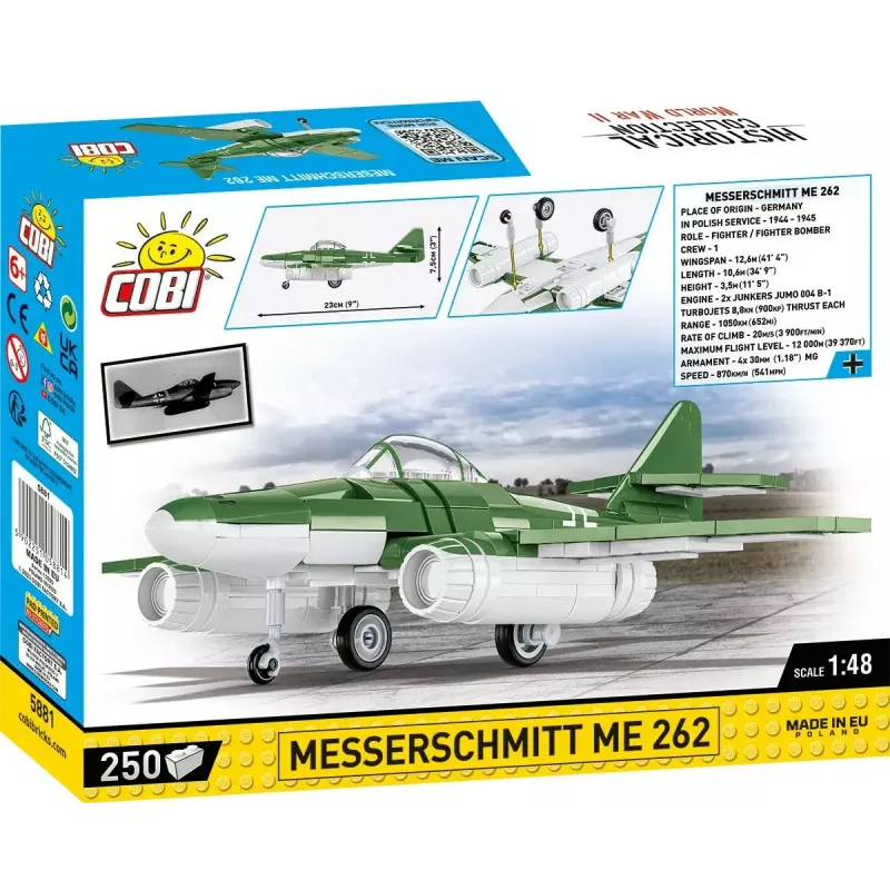 Construction toy Cobi Messerschmitt Me 262 model kit 500 pieces