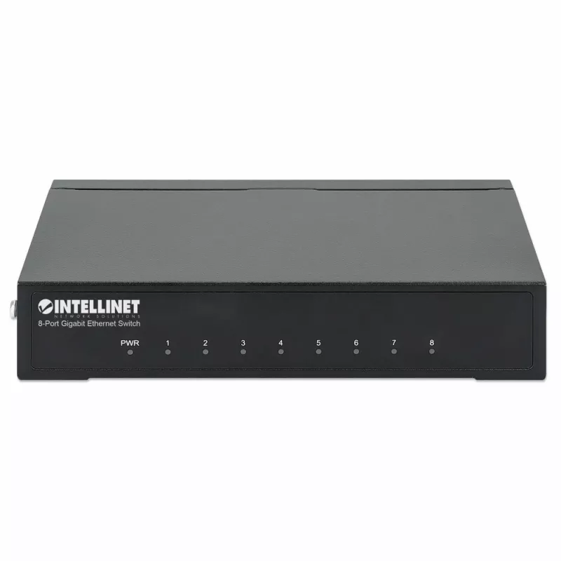 Intellinet 8-Port Gigabit Ethernet Switch, Desktop size, Metal Housing, IEEE 802.3az (Energy Efficient Ethernet)