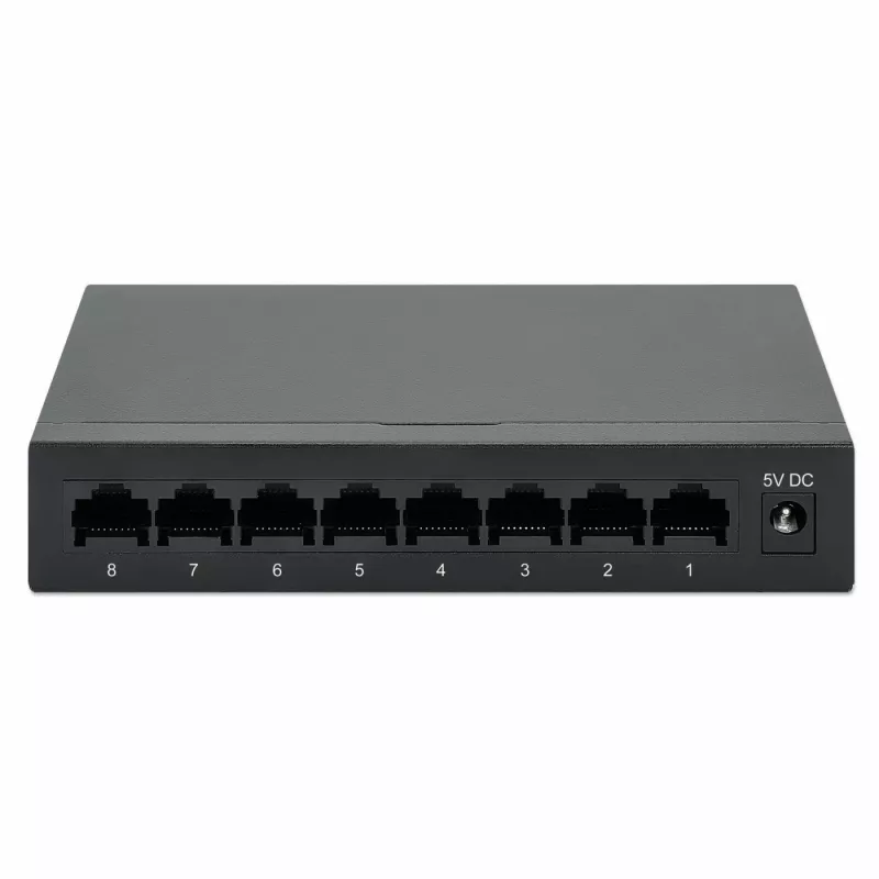 Intellinet 8-Port Gigabit Ethernet Switch, Desktop size, Metal Housing, IEEE 802.3az (Energy Efficient Ethernet)