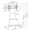 TV stand MACLEAN MC-455 freestanding wood holder for TVs up to VESA 600x400