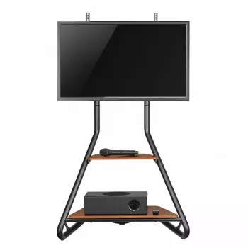 TV stand MACLEAN MC-455 freestanding wood holder for TVs up to VESA 600x400