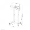 Neomounts FL55-875WH1 TV trolley 55-100 inch - motorised - TÜV