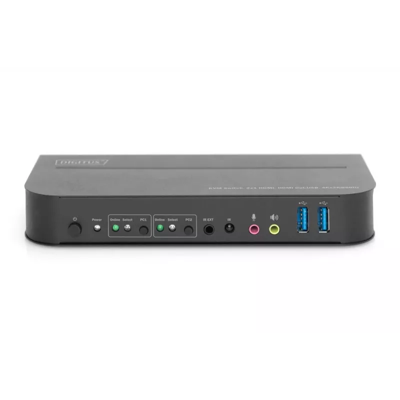 DIGITUS KVM Switch - 2x1 HDMI, HDMI Out,USB, 4Kx2K@60Hz