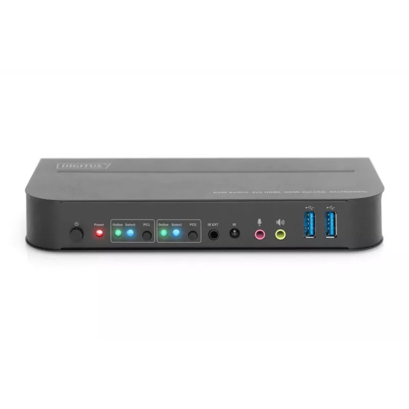 DIGITUS KVM Switch - 2x1 HDMI, HDMI Out,USB, 4Kx2K@60Hz