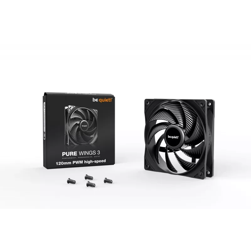 be quiet! Pure Wings 3 120mm PWM high-speed Computer case Fan 12 cm Black 1 pc(s)