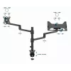 Gembird MA-DA-04 Adjustable Desk Mount with Monitor Arm and Notebook Tray, 17-32 inch
