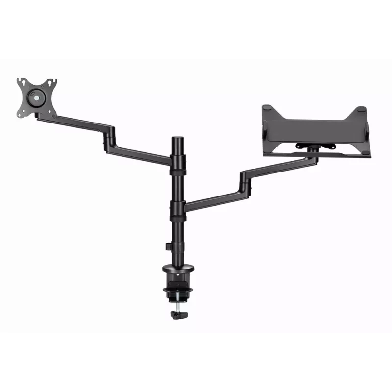 Gembird MA-DA-04 Adjustable Desk Mount with Monitor Arm and Notebook Tray, 17-32 inch