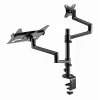 Gembird MA-DA-04 Adjustable Desk Mount with Monitor Arm and Notebook Tray, 17-32 inch