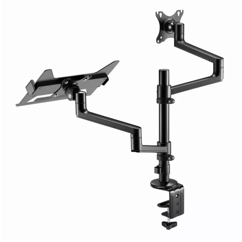 Gembird MA-DA-04 Adjustable Desk Mount with Monitor Arm and Notebook Tray, 17-32 inch