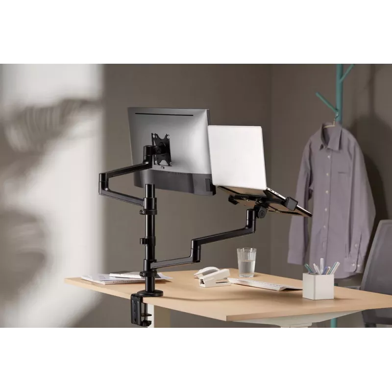 Gembird MA-DA-04 Adjustable Desk Mount with Monitor Arm and Notebook Tray, 17-32 inch