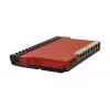 Wired router MikroTik L009UiGS-RM — 8x RJ-45, 2.5 Gigabit Ethernet, 1x SFP, 1x USB, 800 MHz CPU, 512 MB RAM, red