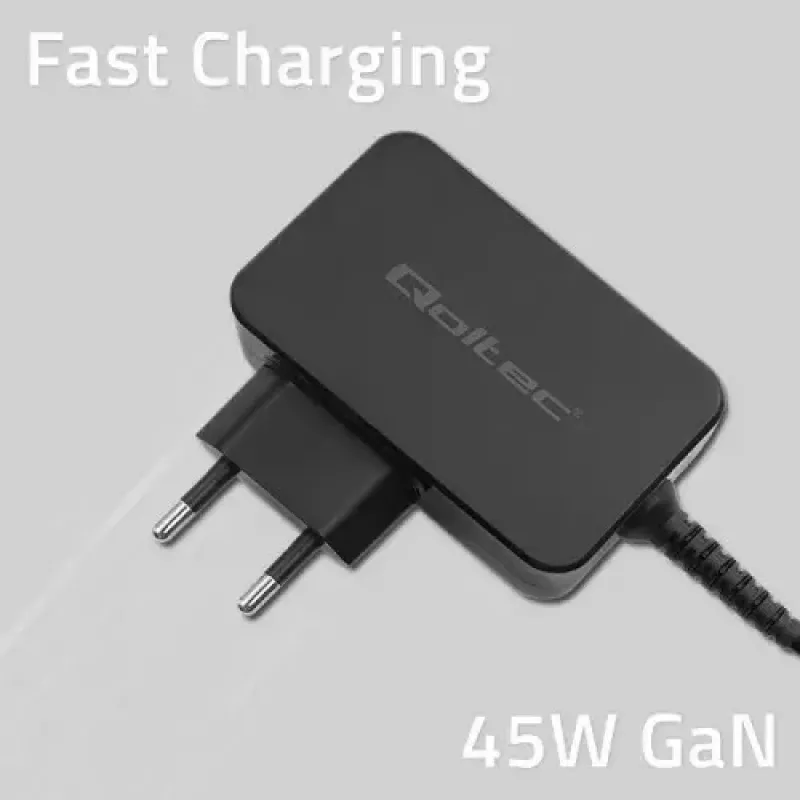 Charger Qoltec 52385 Indoor AC Fast Charging 20V 3A Black