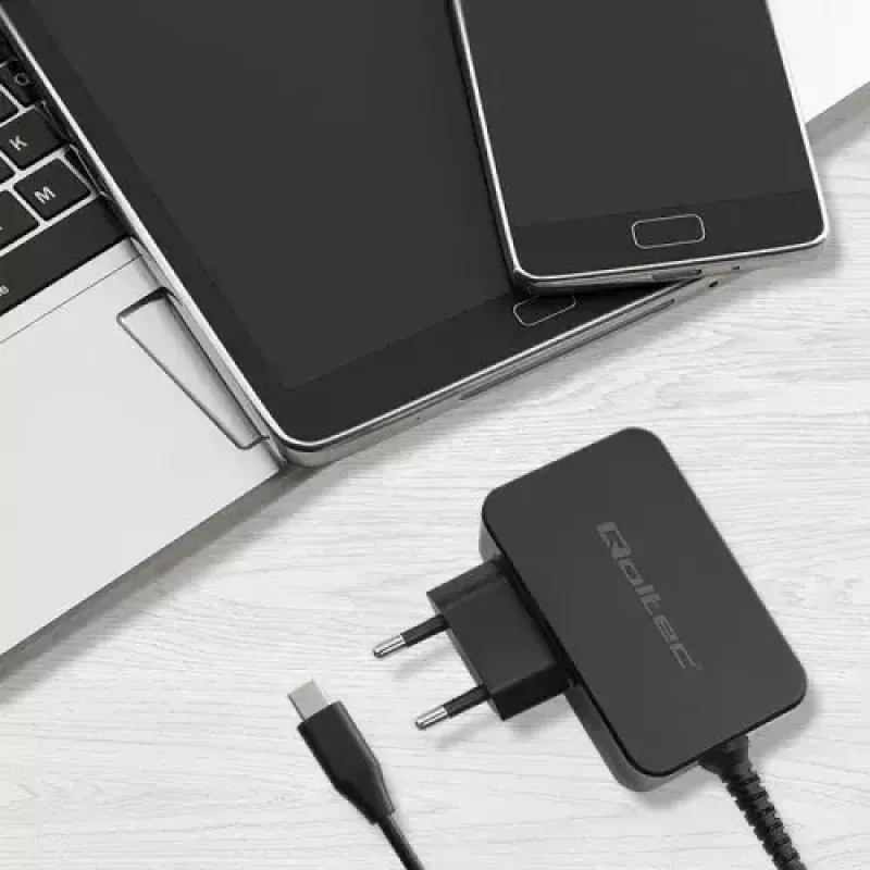 Charger Qoltec 52385 Indoor AC Fast Charging 20V 3A Black
