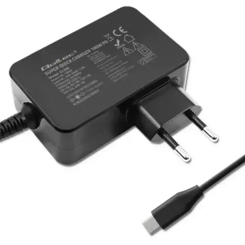 Charger Qoltec 52388 Indoor Fast Charging 20V 5A Black