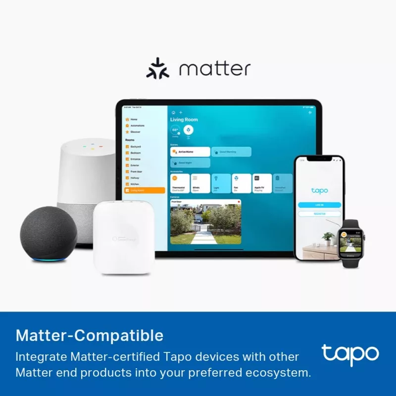 TP-Link Tapo Smart Light Bulb, Multicolor,Matter, Smart bulb, Wi-Fi/Bluetooth, White, 802.11b, 802.11g, Wi-Fi 4 (802.11n), WPA-PSK, WPA2-PSK, WPA3-SAE, LED