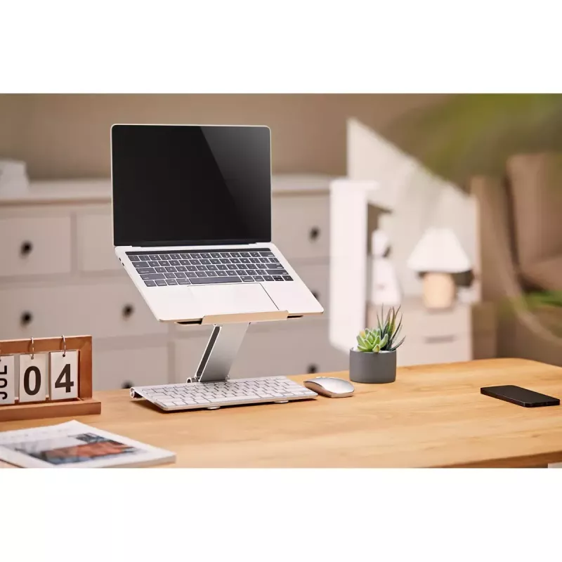 Laptop stand Gembird NBS-D1-03 Silver Aluminium for up to 39.6 cm (15.6 inch), foldable, height 60 mm, max load 5 kg